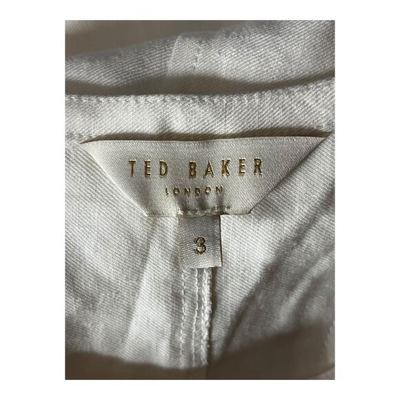 Ted Baker Dress Jancita linen blend sleeveless midi size 3 (US 8) - Picture 5 of 8
